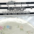Vintage Pfaltzgraff Tea Rose Burner Cover Stove Set Nos Reston Lloyd 4 Pc