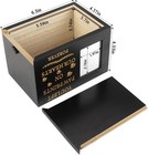 Wooden Pet Memorial Cremation Urns For Dogs Or Cat Ashes With Photo Frame  Black