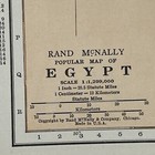 Antique Rand Mcnally 1937 Map Of Egypt 14   x11   
