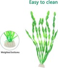 Artificial Fish Tank Plants  12-inch Tall Plastic Seaweed Decorations  10 Packs
