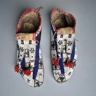 Antique Central Plains  sioux   Beaded Moccasins  Ca 1880s  Gen  H e  Tutherly