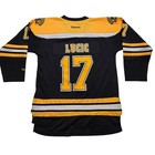 Reebok Boston Bruins Milan Lucic 17 Nhl Hockey Jersey Black Gold Youth L xl