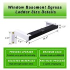 4 Pcs Fire Escape Ladder adjustable Window Well Egress Ladder  3 3mm Thick Heavy