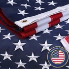 2x3 Us Flag 300d Heavy Duty Nylon Embroidered Stars Sewn Stripes Grommets