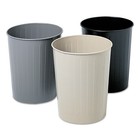Safco 9604bl 6 Gal  Round Steel Wastebaskets - Black New