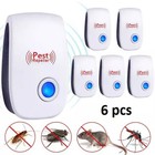 6 Pcs Ultrasonic Pest Repeller Control Electronic Repellent Mice Bug Rat Reject 