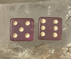 Vintage-verified Bakelite-transparent Lavender light Purple-15 Mm Set Of Dice