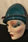 1989 Clay Art Sf Ceramic Face Mask Art Deco Flapper Girl - Vintage 