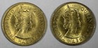 Jamaica Elizabeth Ii Nickel-brass 1966 1 2 Penny Unc Km  38 Random Pick  1 Coin 