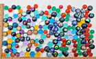 200  Small Handcrafted Dichroic Glass Cabochons lot jewelry Making 90 Coe