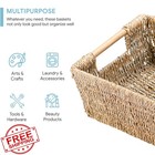 Seagrass Storage Basket Medium Rectangular Woven Organizer Bin