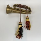 Vintage British Army Royal Artillery Brass   Copper Military Bugle With Tassels