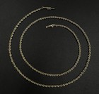 18 25    14k Solid Yellow Gold Rope Chain   5 78g   1 8mm   Barrel Clasp  