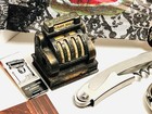 Grandpas Junk Drawer Trinket Collectibles Lot Vintage Small Stamps Postcards 