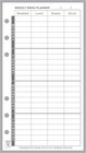 Personal Size Menu Planner And Shopping List  Sized And Punched For Filofax P   