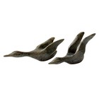 Canadian Eskimo Inuit Soapstone Carvings Figure 2 Bird Sigend Figurine Vintage