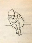 Figure Drawing- Female Sketch  Fine-art Original  graphite signed genuine coa 