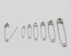 100pcs Needles Safety Pins Silver Assorted Size Small Medium Large Sewing Craft