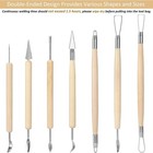 18pcs Clay Sculpting Tools  Basic Polymer Clay Pottery Carving Tool Kit Air Dry