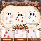 3 Pcs Cute Ghost Halloween Table Decorations Indoor  Floral Ghost Wooden Block S