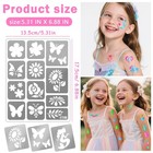 Yazhiji 183pcs Temporary Tattoo Stencils  Paint Stencils Kit On Face And Body  G