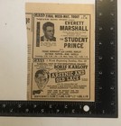 Vtg 1940   s Boris Karloff Movie Newspaper Ad  0c25