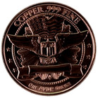 Copper Art Coins   Seated Liberty Design   Three-piece Set   Fine  999 Bullion