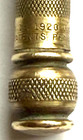 Vintage Patent Date 1920 Gillette 3 Piece Ball End Tech Gold Tone Safety Razor