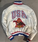 Vintage Ge Usa Baseball Jacket Small Swingster Satin Anheuser Busch Eagle