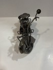 Handmade Metal Motorcycle Sculpture Vintage Cruiser Figurine Biker Decor Gift