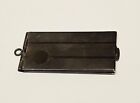 Vintage Silver Plated Postage Stamp Case Card Holder Pendant Euc