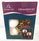 Vintage Bead   Sequin Christmas Ornament Kit Holiday Time Royal Ruby