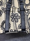 Vintage Samsonite Fashionaire Floral Vinyl Travel Tote Bag Black Cream Mod