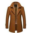 2023 Stylish Men s Wool Coat Winter Trench Coat Outwear Overcoat Long Jacket