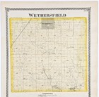 1875 Wethersfield - Illinois Plat Map - Henry County  16x13   Original