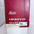 Leitz Wetzlar Trinovid 10x40 Binoculars Germany With Case And Box 702121