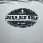 Murray Brothers Caddy Shack Beer Sex Golf  T Shirt White Size L Distressed