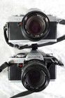 Vtg Large Lot Minolta Xg 1 Including 2 Silver Bodies 6 Lenses Manuals Flash