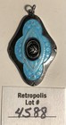 Antique Silver 935 Art Nouveau Guilloche Enamel Pendant