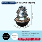 Indoor Tabletop Dolphin Water Fountain With Led Light - Ocean Theme Desk Decor A