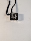 Vintage Rare Dior France Silver Dice Box Case With Rhinestones Metal Mirror