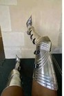 Medieval Greaves Leg Guard Knight Boots Shoes Knight Armor 18 Guage Steel Larp G