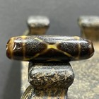 Ancient Tibetan Agate Special 2 Eye Old Dzi Beads Amulet Pendant 40  13mm  1671