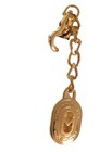 Marino Orlando Gold Tone Oval 5 75     Key Chain Charm Fob