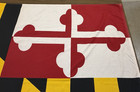 Vintage Maryland State Flag Cloth Sewn W  Grommets 4x6 Feet