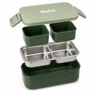 Stainless Steel Bento Lunch Box With Leak-resistant Lid     2 Compartment Food    
