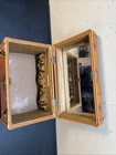 Vintage Samsonite Leather Train Case Makeup Cosmetic Box Hard Shell
