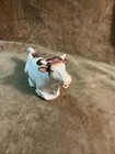 Vintage 1920 Pottery Figural Cow With Brown Spots At Rest Design Cramer Pitcher