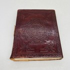 Very Rare Leather Bound Mythical Griffin Thick Art Paper Notebook Metal Latch 2b