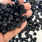 1800pcs Black Flat Backed Pearls  4mm Round Half Flatback Pearls Gems Beads For
